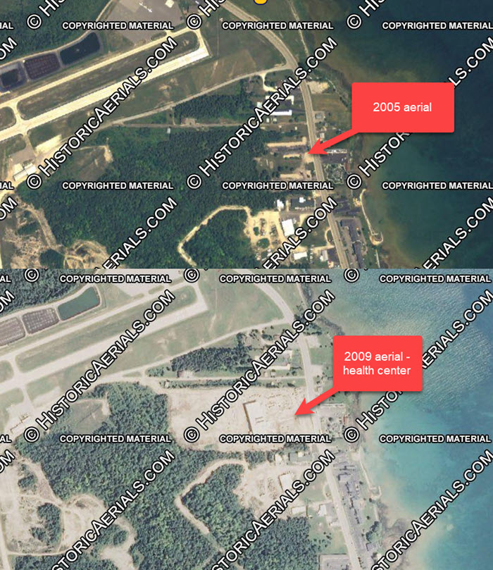 Chalet North Motel (Island View Lodge Motel) - Aerial Comparison